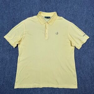 Masters Collection Tournament Golf Polo Shirt Men XXL Yellow Pima Cotton Augusta